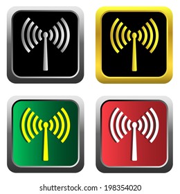 Wireless technology icons  for web, internet, mobile apps. Vector.