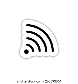 Wireless technology, on a white background with shadow