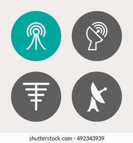 Wireless and telecommunication icons