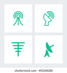 Wireless and telecommunication vector graphic