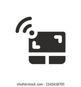 Wireless touchpad icon on white background