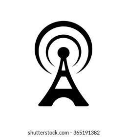 Wireless tower icon, vector illustration
