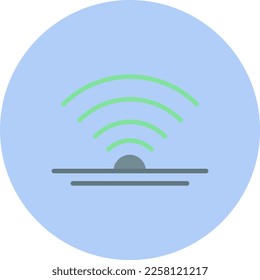 Wireless Transistor Flat Vector Icon Design