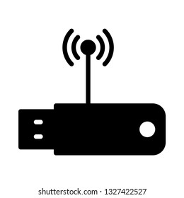 wireless USB glyph icon