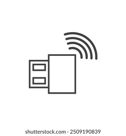 wireless usb icon vector illustration