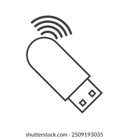 wireless usb icon vector illustration