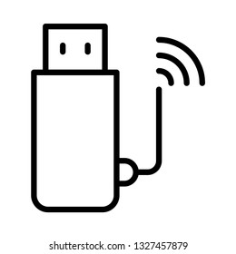 wireless USB line icon