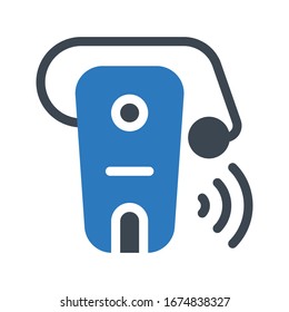 wireless vector glyph color icon 