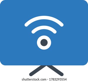 wireless vector glyph color icon 