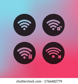 Wireless vector icon. Basic icon. 