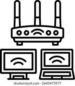 Wireless vector icon. Can be used for printing, mobile and web applications.