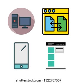 wireless vector icon set
