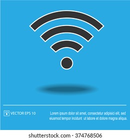 Wireless vector icon. Wi-fi symbol.