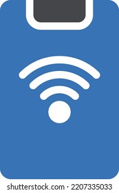 wireless  Vector illustration on a transparent background. Premium quality symmbols. Glyphs vector icons for concept and graphic design. 
