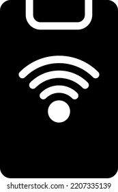 wireless  Vector illustration on a transparent background. Premium quality symmbols. Glyphs vector icons for concept and graphic design. 
