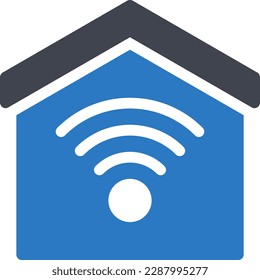 ilustración del vector inalámbrico en un fondo transparente. Símbolos de calidad superior. Iconos vectoriales de glifos para diseño de conceptos y gráficos. 

