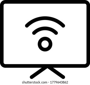 wireless vector thin line icon 