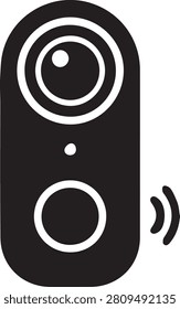 Wireless video doorbell smart security camera icon