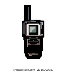 wireless walkie talkie game pixel art retro vector. bit wireless walkie talkie. old vintage illustration
