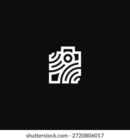 Wireless wifi camera abstract logo.