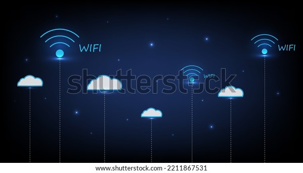 Wireless Wifi Connection Global Coverage Stock Vector (Royalty Free ...