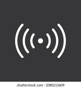 Wireless wifi icon on grey background