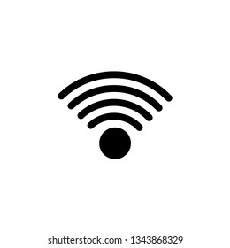 Wireless and wifi icon for remote internet access. Flat design style on white background.
