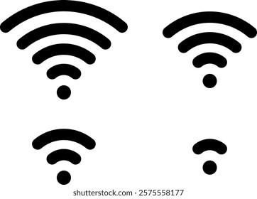 Wireless and wifi icon set. Wi-fi internet signal symbol , internet connection sign, Podcast flat vector icon