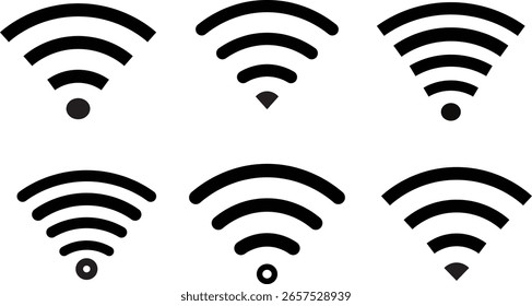 wireless e wifi icon set, internet vetor set, Tecnologia sem fio, Wireless icon vetor, internet icon sign template,

