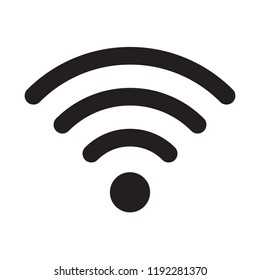 Wireless and wifi icon or wi-fi icon sign for remote internet access, Podcast vector symbol, vector illustration