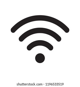 Wireless and wifi icon or wi-fi icon sign for remote internet access, Podcast vector symbol, vector illustration