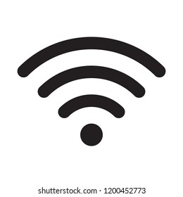 Wireless and wifi icon or wi-fi icon sign for remote internet access, Podcast vector symbol, vector illustration