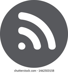 Wireless and wifi icon or sign for remote internet access. Connection symbol.
