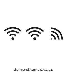 Wireless and wifi icon or wi-fi icon sign for remote internet access, Podcast vector symbol, vector illustration