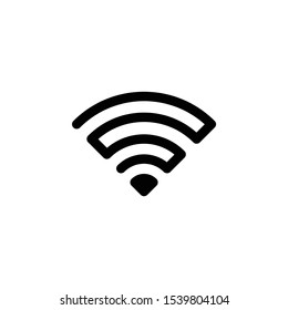 Wireless and wifi icon or sign for remote internet access. Podcast vector symbol.