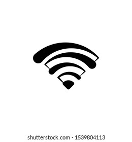 Wireless and wifi icon or sign for remote internet access. Podcast vector symbol.