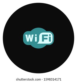 Wireless and wifi icon or wifi icon sign for remote internet access