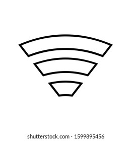 Wireless and wifi icon or sign for remote internet access. Podcast vector symbol eps10