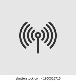 Wireless and wifi icon or sign for remote internet access. Hotspot symbol.