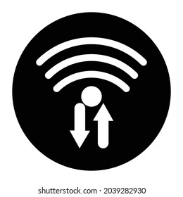 Icono o signo inalámbrico y wifi para acceso a Internet remoto