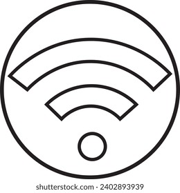 Wireless and wifi icon or wi-fi icon sign for remote internet access, internet connection, signal icon, variations podcast vector symbol, vector illustration

