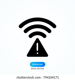 Wireless and wifi icon or sign for remote internet access. Podcast vector symbol.