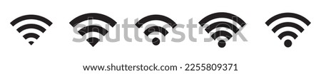 Wireless and wifi icon or wi-fi icon sign for remote internet access, Podcast vector symbol, vector illustration 10 eps.