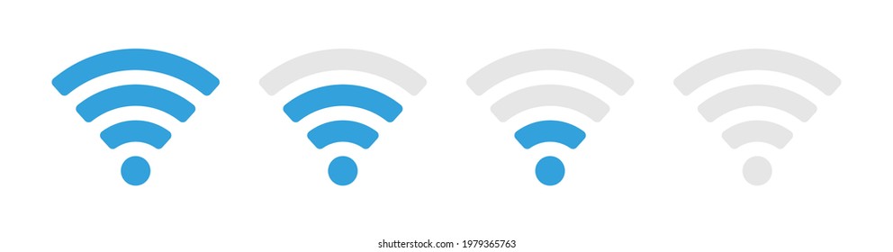 Wireless and wifi icon. Wi-fi signal symbol. Internet Connection.