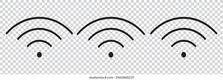 Wireless and wifi icon. Wi-fi signal symbol. Internet Connection. Remote internet access collection - stock vector.
