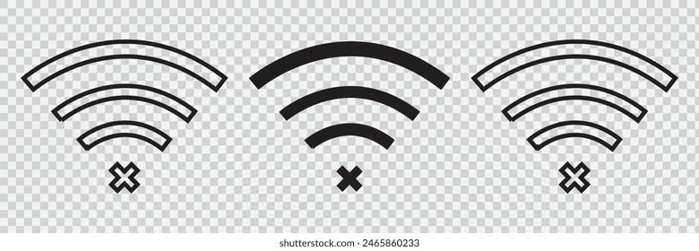 Wireless and wifi icon. Wi-fi signal symbol. Internet Connection. Remote internet access collection - stock vector.