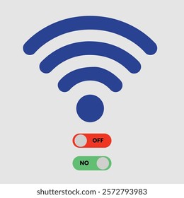 wireless and wifi icon signal symbol for internet access, internet connection - no internet signal icon, wi-fi connection icon, not connected signal wifi off sign. neumorphic neumorphism buttons