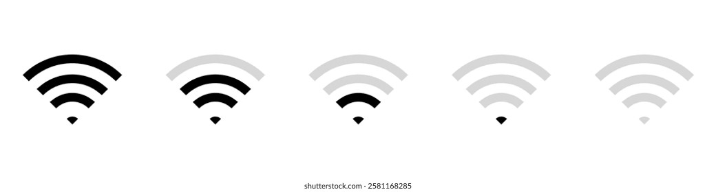 Wireless and wifi icon. Wi-fi signal symbol. Internet Connection