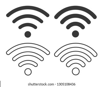 Wireless and wifi icon, vector illustration
