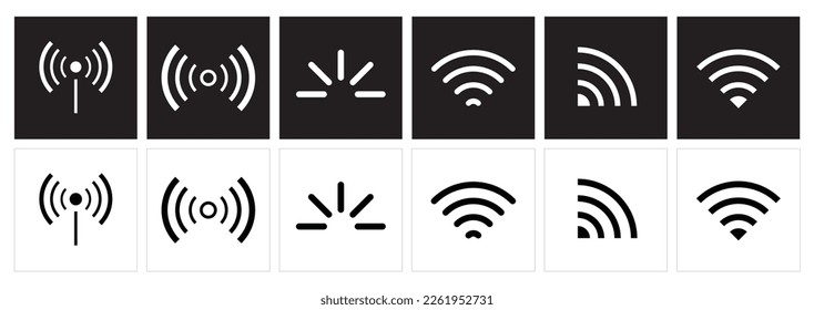 Wireless and wi-fi icon vector. Internet access symbol. wifi signal volume sign. 